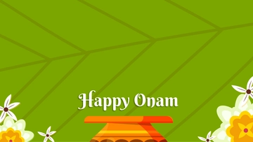 Free Onam Green Background Template to Edit Online