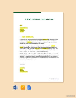 Forms Designer Cover Letter