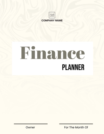 Free Finance Planner Template to Edit Online