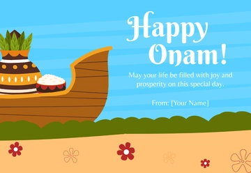 Free Happy Onam Template to Edit Online