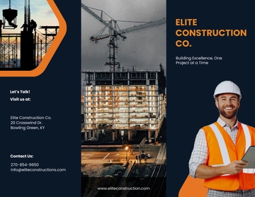 Free Construction Background Brochure Template to Edit Online