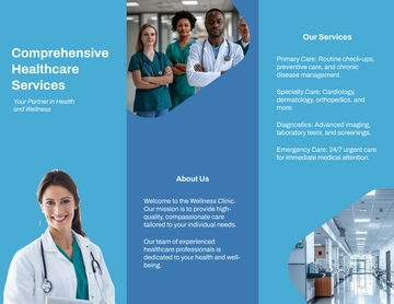 Free Minimalist Medical Brochure Template to Edit Online