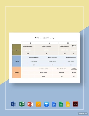 Multiple Projects Roadmap Template