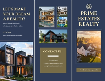 Free Simple Real Estate Brochure Template to Edit Online