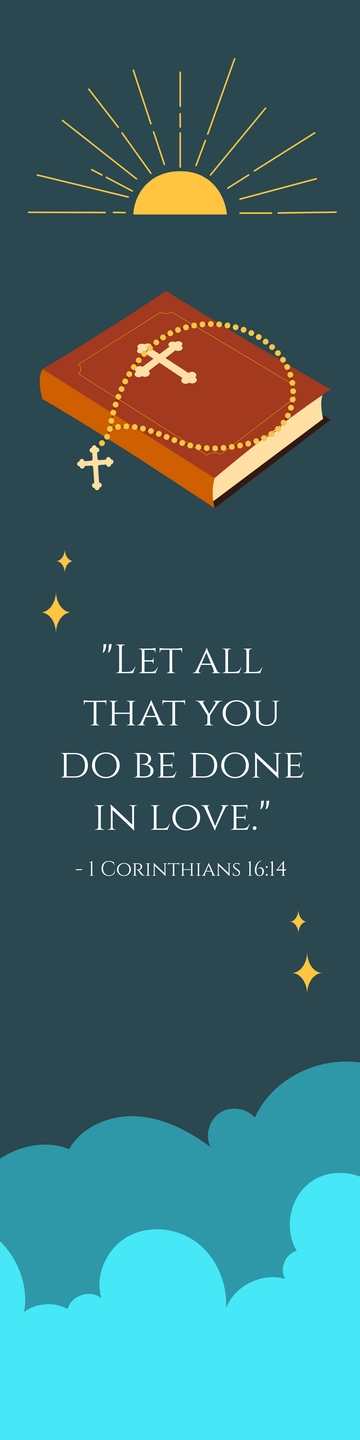 Free Church Bookmark Template to Edit Online