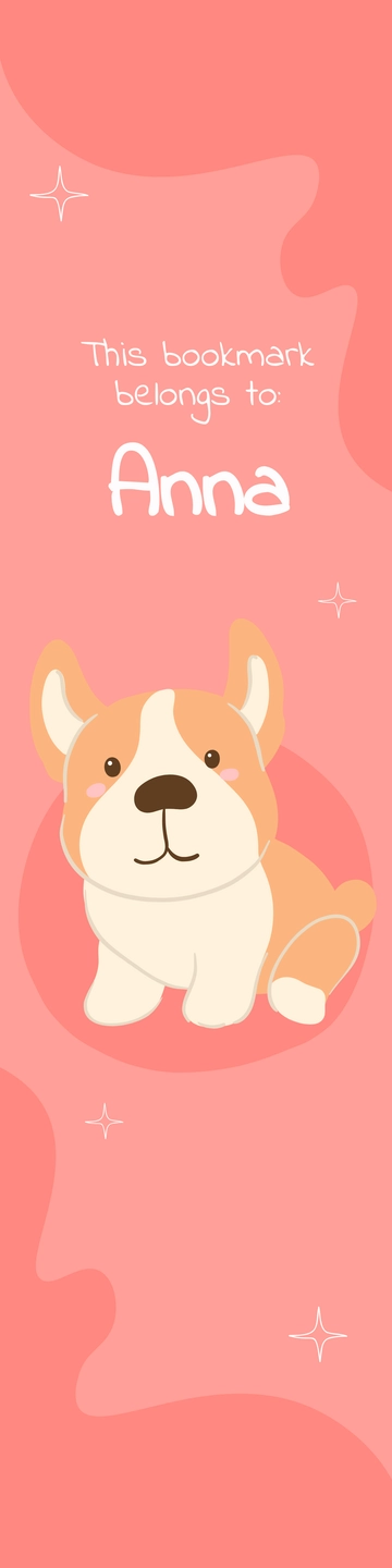 Free Magnetic Dog Bookmark Template to Edit Online