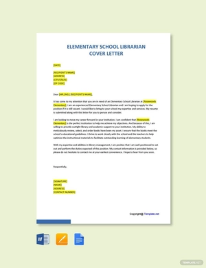 Elementary School Librarian Cover Letter