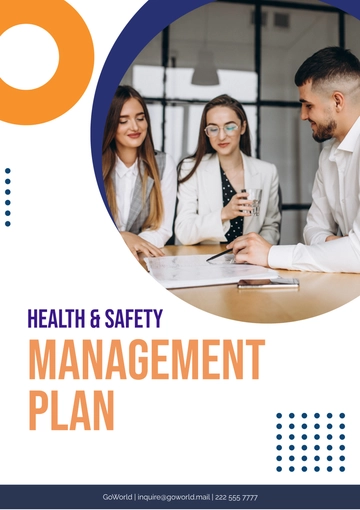 Free Health & Safety Safety Management Plan Template to Edit Online