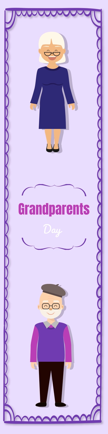 Free Grandparents Day Bookmark Template to Edit Online