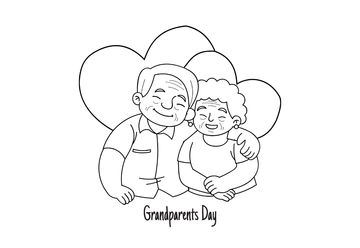 Free Grandparents Day Card Drawing Template to Edit Online