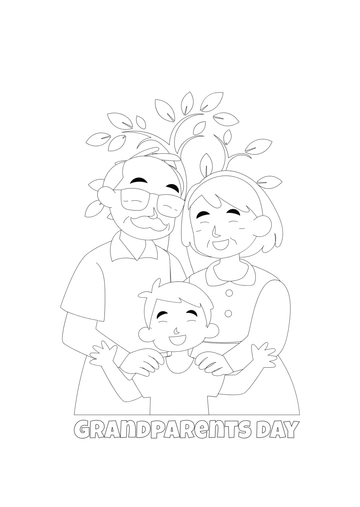Free Grandparents Day Drawing Template to Edit Online