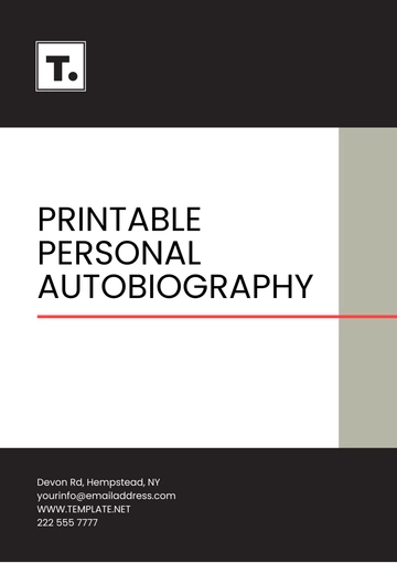 Free Printable Personal Autobiography Template to Edit Online