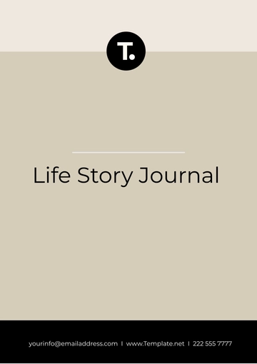 Free Life Story Journal Template to Edit Online