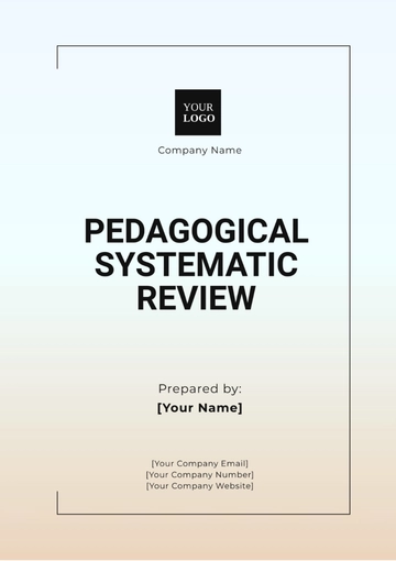 Free Pedagogical Systematic Review Template to Edit Online