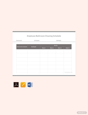 Employee Bathroom Cleaning Schedule Template