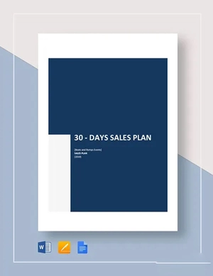 30-day Sales Plan Template