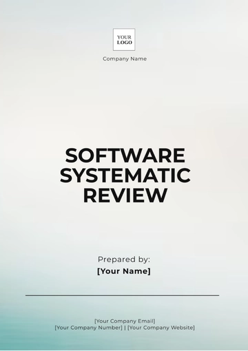 Free Software Systematic Review Template to Edit Online