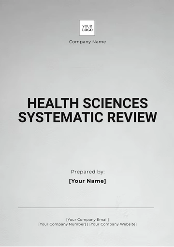 Free Health Sciences Systematic Review Template to Edit Online