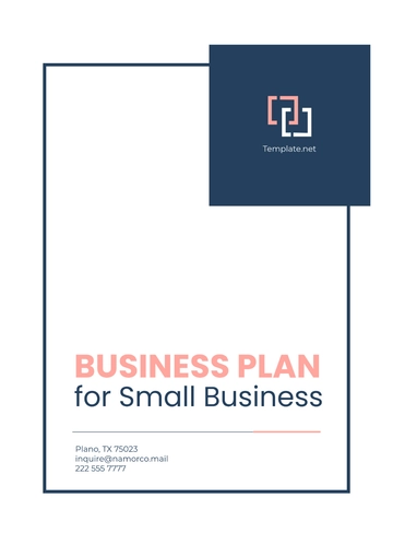 Free Business Plan Template for Small Business to Edit Online