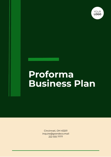 Free Sample Proforma Business Plan Template to Edit Online