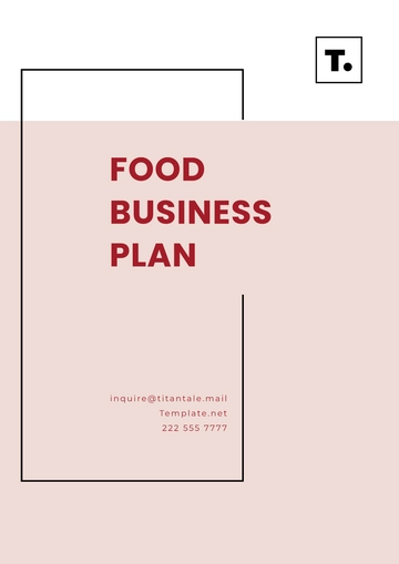Free Food Business Plan Template to Edit Online