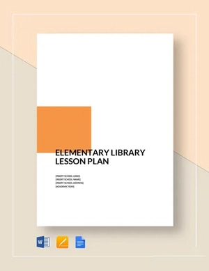 Elementary Library Lesson Plan Template