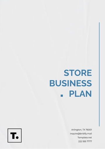 Free Professional Store Business Plan Template to Edit Online
