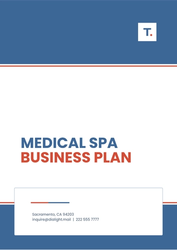 Free Medical Spa Business Plan Template to Edit Online