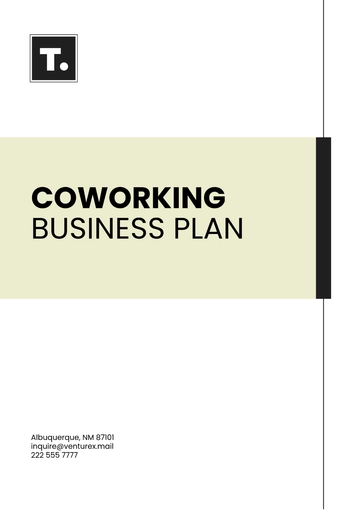 Free Coworking Business Plan Template to Edit Online