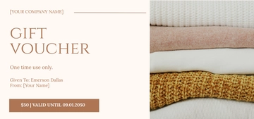 Free Promotional Gift Certificate Template to Edit Online