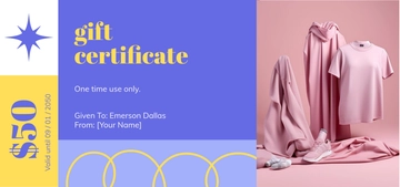 Free Graphic Gift Certificate Template to Edit Online