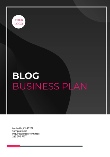Free Aesthetic Blog Business Plan Template to Edit Online