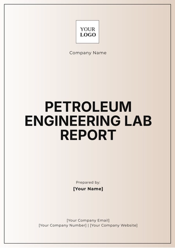 Free Petroleum Engineering Lab Report Template to Edit Online