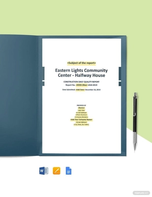 Construction Daily Quality Report Template