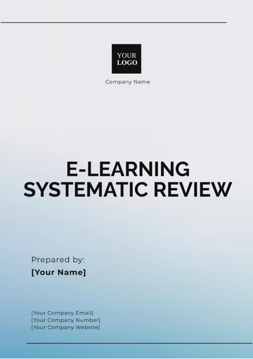 Free E-learning Systematic Review Template to Edit Online