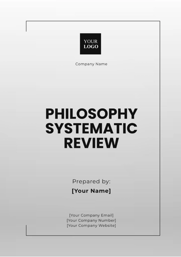 Free Philosophy Systematic Review Template to Edit Online