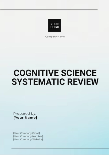Free Cognitive Science Systematic Review Template to Edit Online