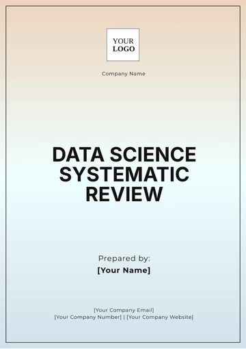 Free Data Science Systematic Review Template to Edit Online