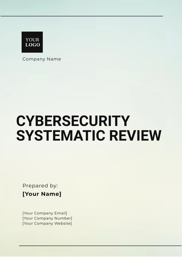 Free Cybersecurity Systematic Review Template to Edit Online