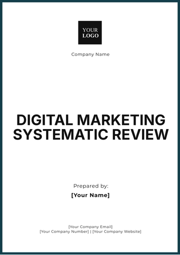Free Digital Marketing Systematic Review Template to Edit Online
