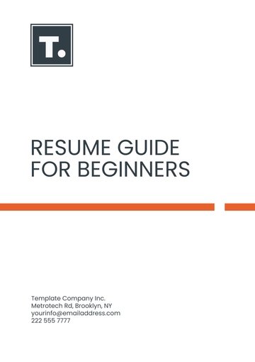 Free Resume Guide for Beginners Template to Edit Online