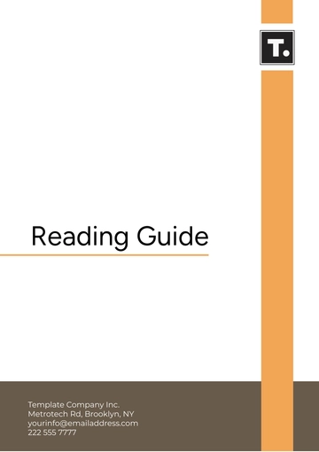 Free Reading Guide Template to Edit Online