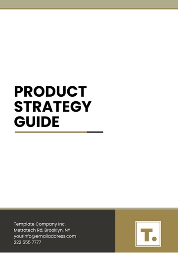 Free Product Strategy Guide Template to Edit Online