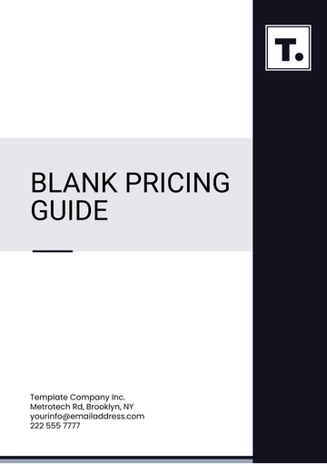 Free Blank Pricing Guide Template to Edit Online