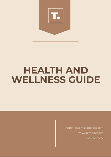 Free Health and Wellness Guide Template to Edit Online