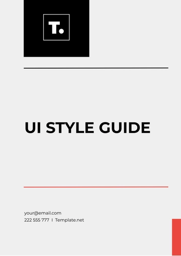 Free UI Style Guide Template to Edit Online