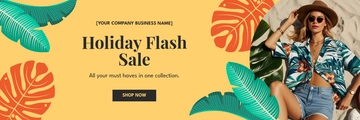 Free Colorful and Playful Shopify Banner Template to Edit Online