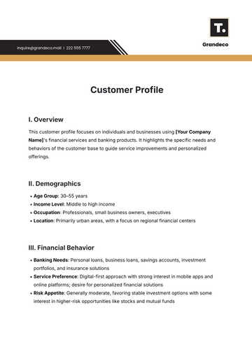 Free Customer Profile Template to Edit Online | Template.net