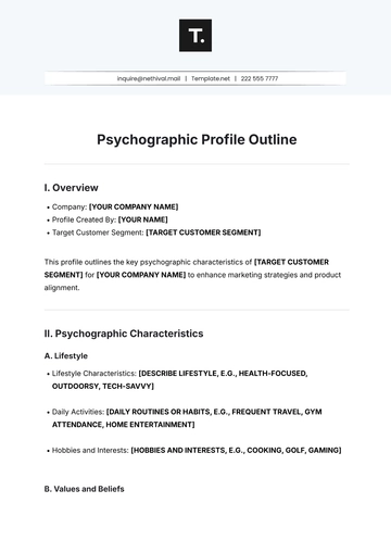 Free Psychographic Profile Outline Template to Edit Online | Template.net