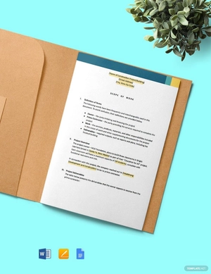 Building Construction Scope of Work Template